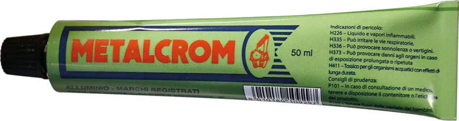 Metalcrom Lucidante Pasta per Metalli Metalcrom Finitura Alluminio Brillante