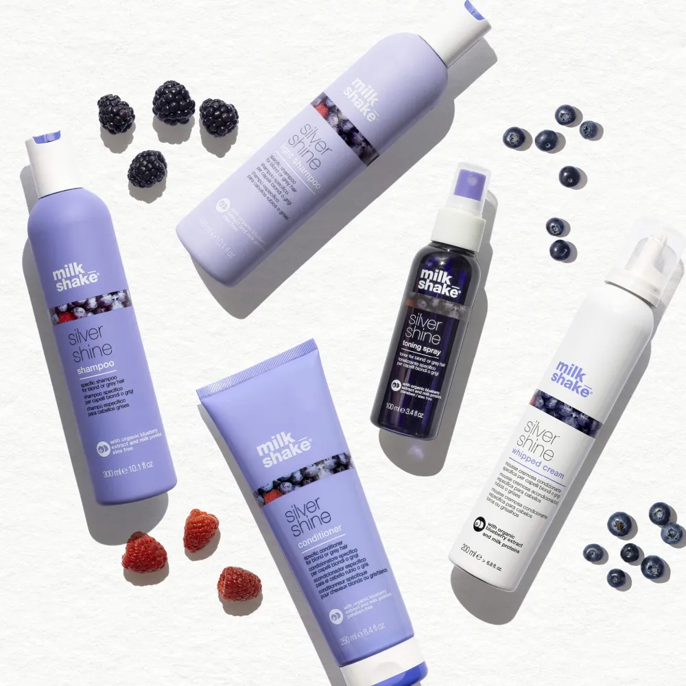 MILK SHAKE SILVER SHINE Balsamo spray tonificante per capelli grigi e biondi 100 ml