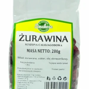 Mirtilli rossi interi, canditi 200g SMAKOSZ