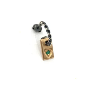 Mono orecchino Sacramore argento con smeraldo