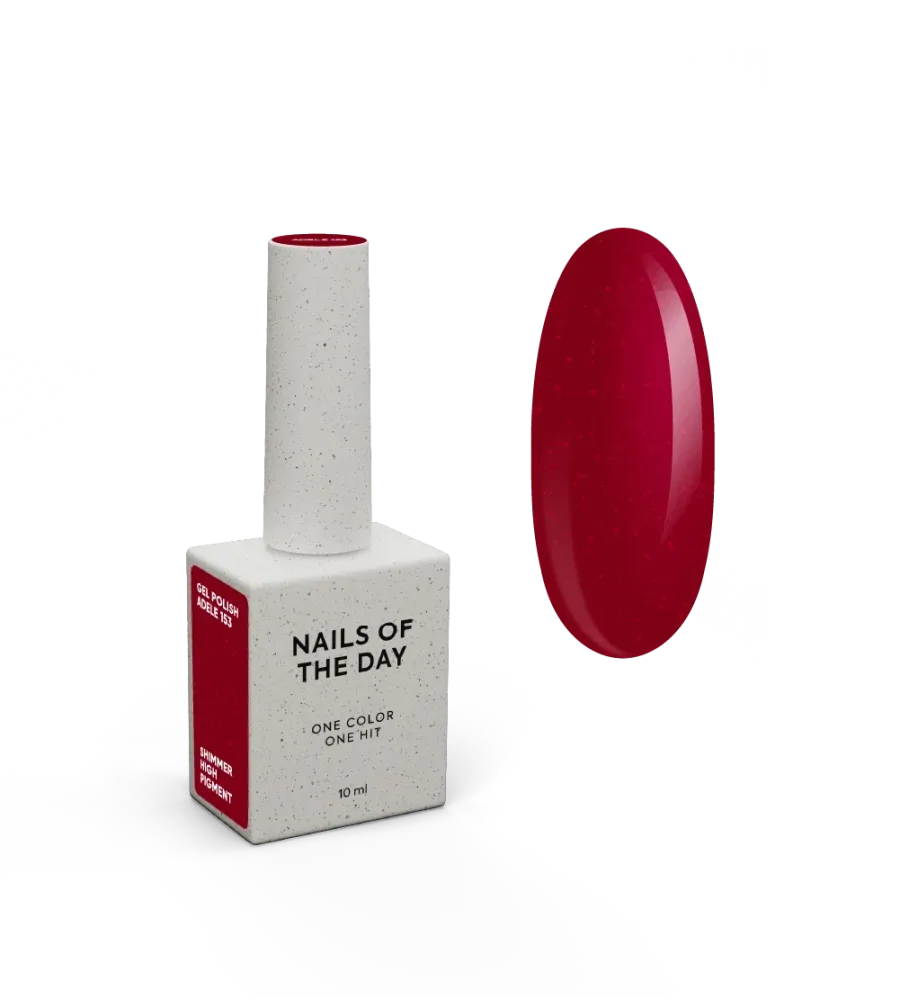 NAILSOFTHEDAY Let's special Adele - rosso con smalto gel brillante che copre uno strato, 10 ml