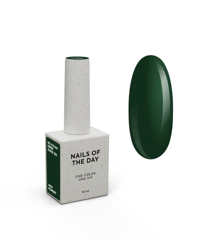 NAILSOFTHEDAY Let's special Green glass — smalto gel color smeraldo per la copertura delle unghie uno strato, 10 ml