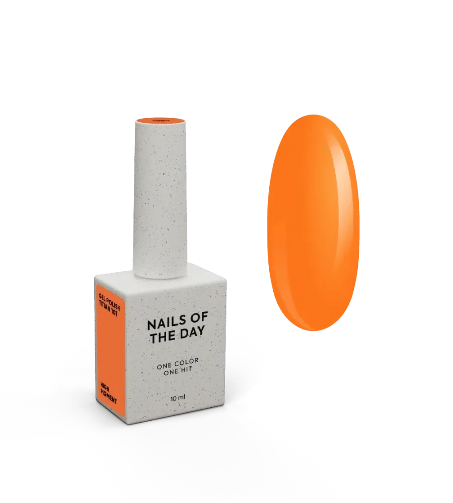 NAILSOFTHEDAY Let's special Titian - smalto gel brillante alla carota che copre uno strato, 10 ml
