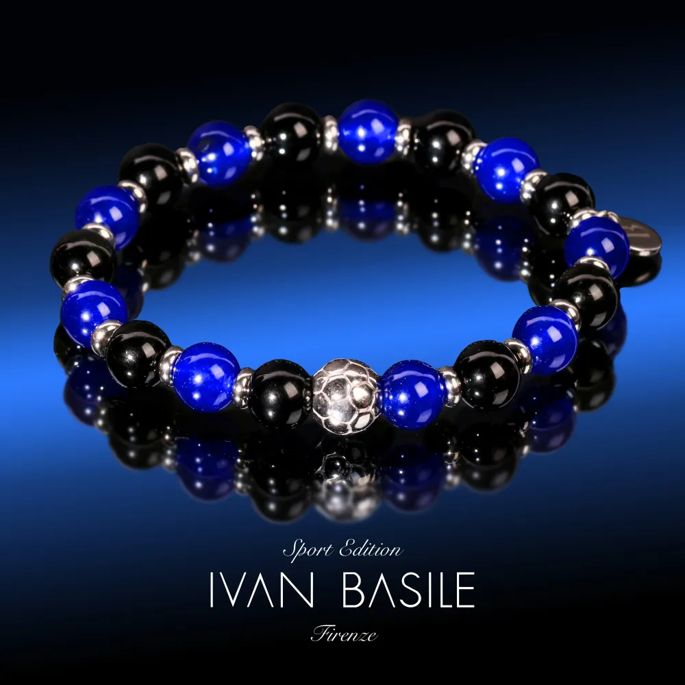 NERO AZZURRI IN01 Bracciale elastico 8mm