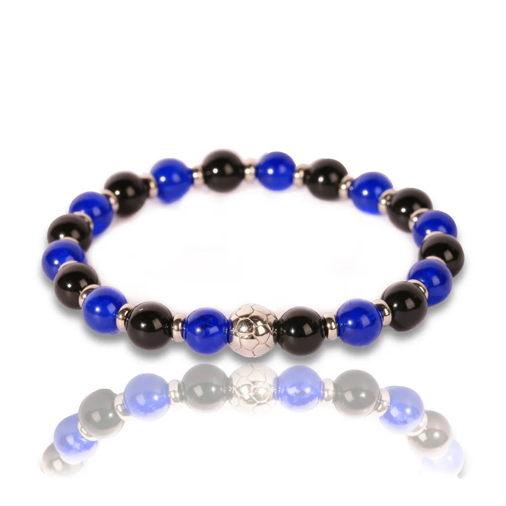 NERO AZZURRI IN01 Bracciale elastico 8mm