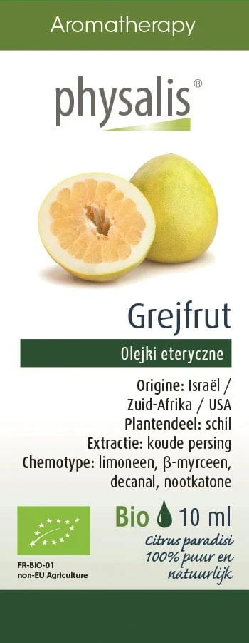 OLIO ESSENZIALE DI FRUTTI GRIGI (POMPELMO) BIO 10 ml - PHYSALIS