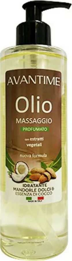 Olio di mandorle dolci e essenza di cocco avantime adatto per massaggi e per trattamento post-depilazione