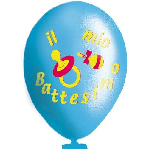 25 PALLONCINI AZZURRI IL MIO BATTESIMO