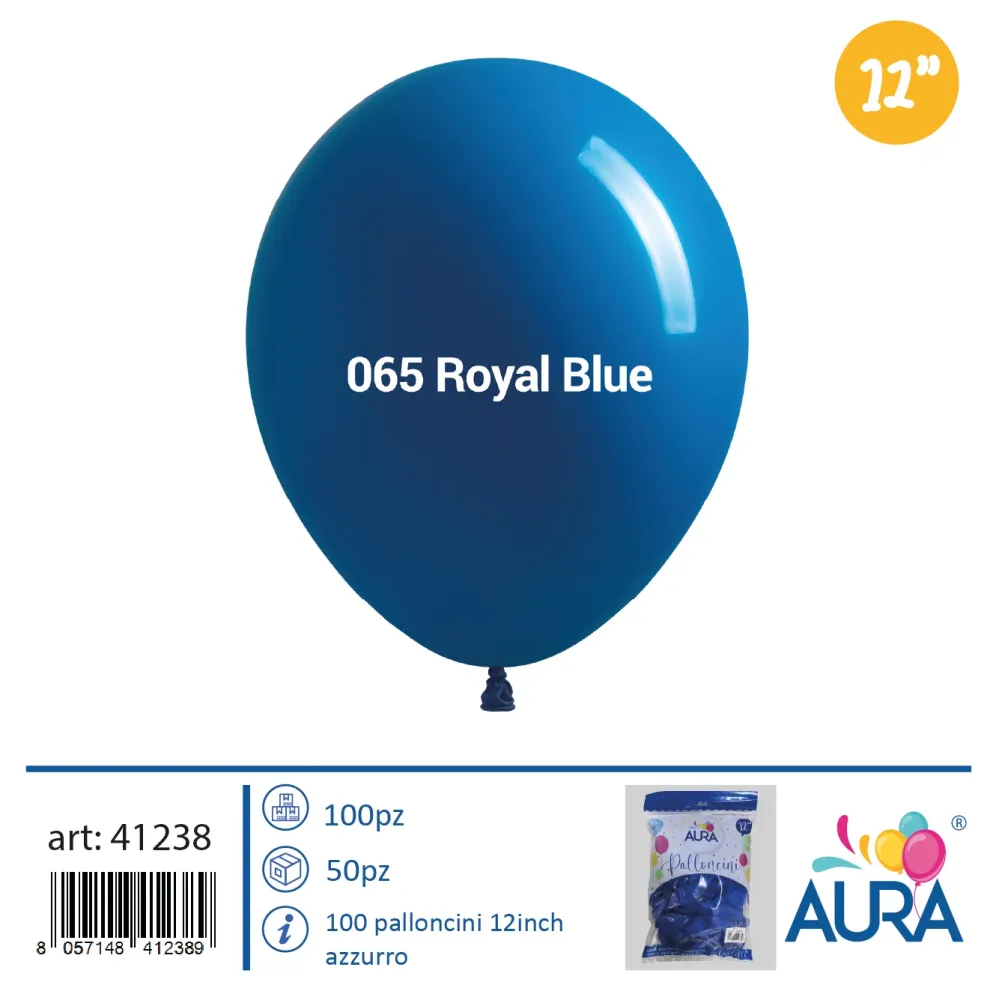 Palloncini 12 inch blu reale 100pz