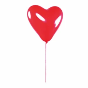 Palloncini ub lattice forma di cuore rossi confezione da 10 pezzi