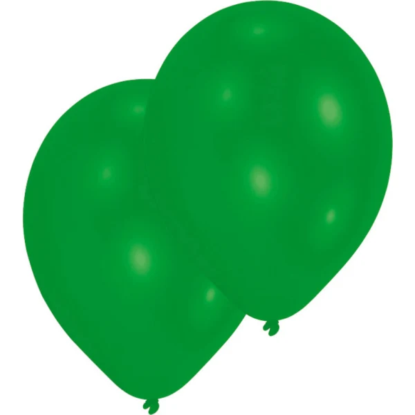 Palloncini, verdi, 27,5 cm, confezione da 10 pz.