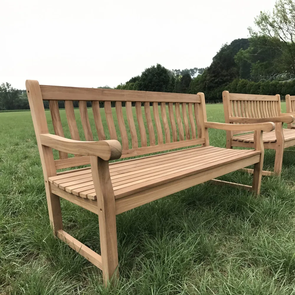 Panchina da giardino teak 180 cm | Bretagna | spessore gambe 4 cm | Tekora