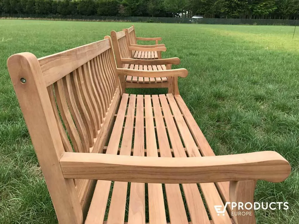 Panchina da giardino teak 210 cm | Bretagna | Spessore gambe 4 cm | Tekora