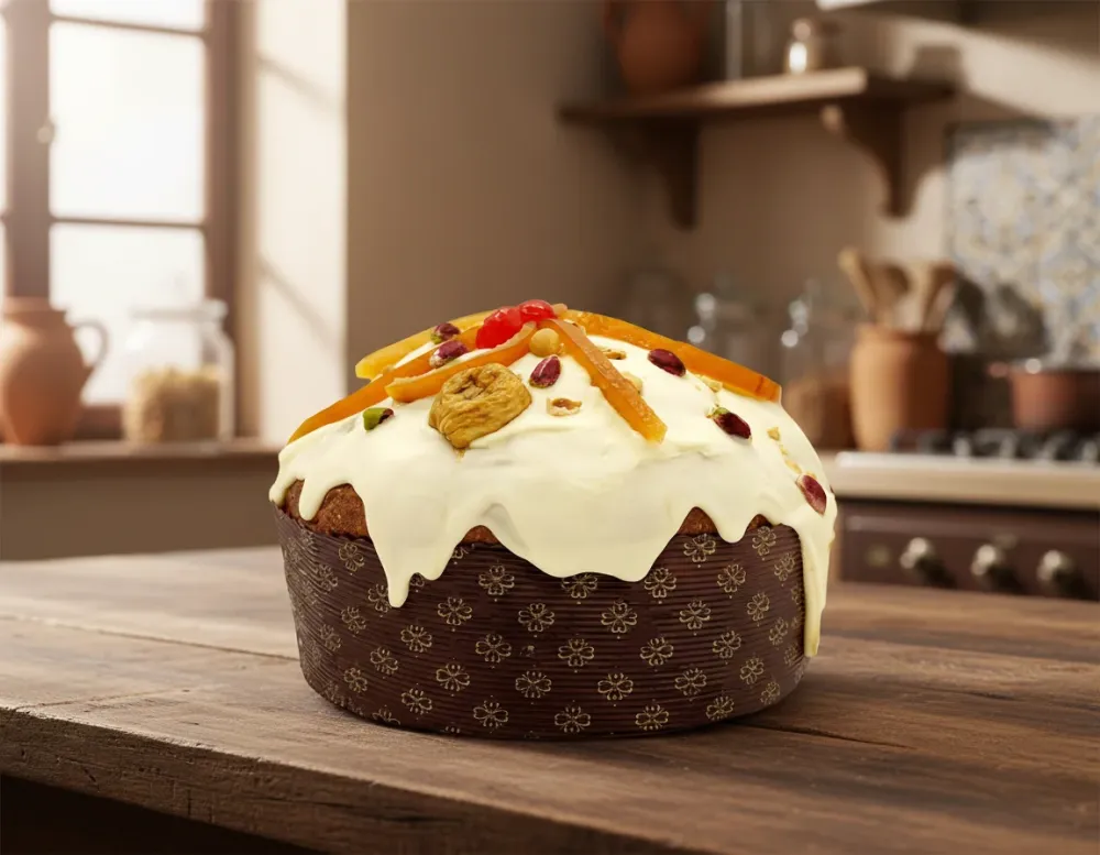 Panettone Artigianale “ciauru Di Sicilia” Con Fichi Cioccolato Pistacchio E Nocciole Italiano di Sicilia Dolce Tipico Nata...