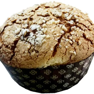 Panettone Artigianale Tradizionale Con Uva Sultanina Scorze Di Arance E Ricopertura Di Mandorle Panettone Made Italy 100%...
