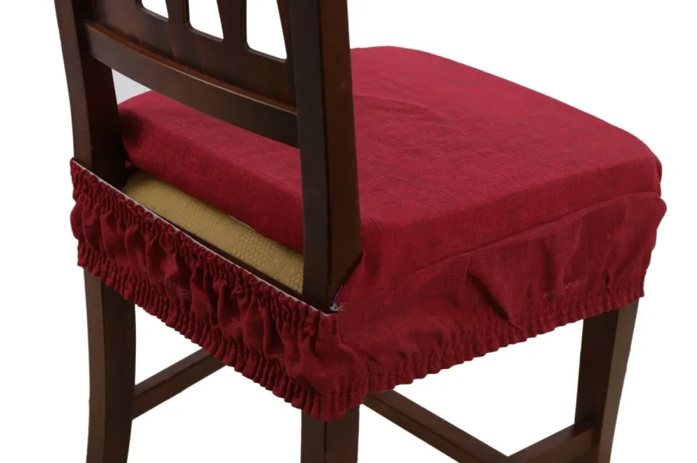 Passion Cuscini Sedia Bordeaux 6 Pz Vesto Molla Tinta Unita Con Elastico