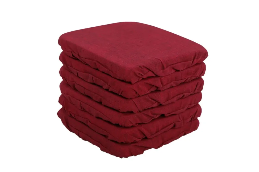 Passion Cuscini Sedia Bordeaux 6 Pz Vesto Molla Tinta Unita Con Elastico