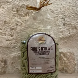 Pasta Artigianale Foglie Di Olivo Verdi Con Spinaci Semola Di Grano Duro Senatore Cappelli - 500 gr
