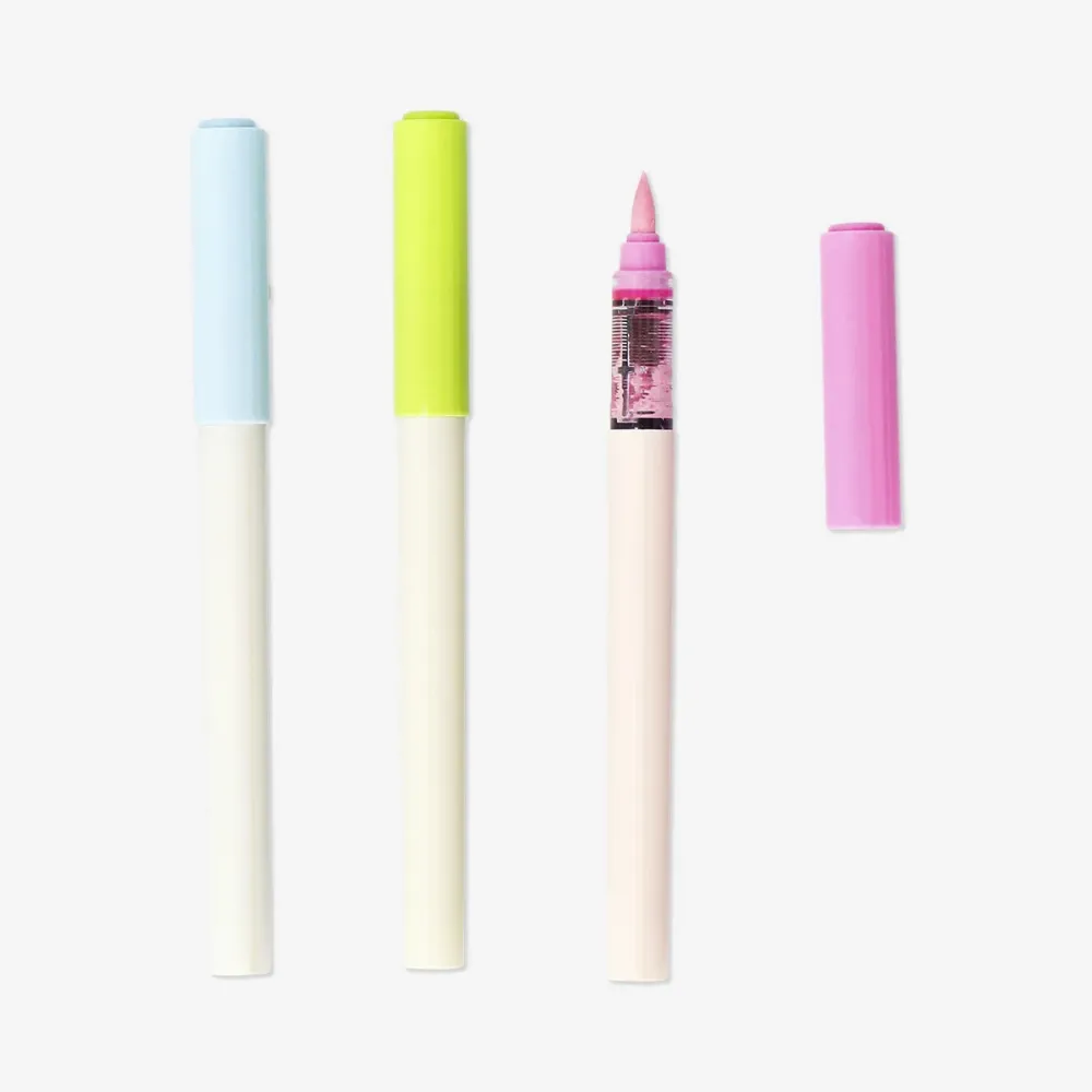Penne per nail art rosa, blu e verdi - 3 pz