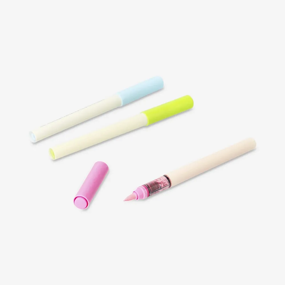 Penne per nail art rosa, blu e verdi - 3 pz
