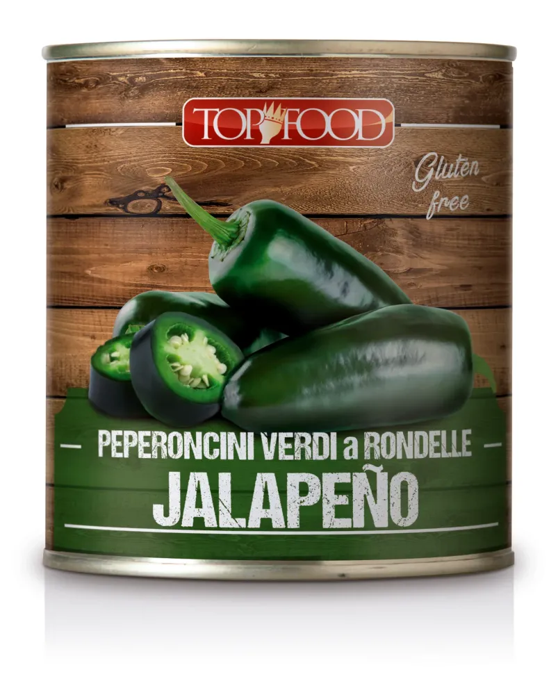 PEPERONCINI VERDI JALAPENO RONDELLE GR. 750 - LATTA - 60787