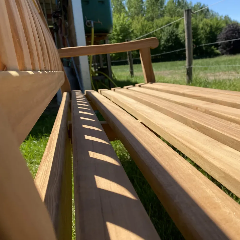 1 pezzo Panchina da giardino teak 210 cm - SECONDA SCELTA