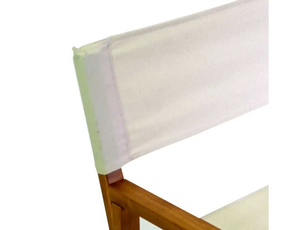 Poltrona legno e tessuto da regista miramar colore naturale 82x55,5xh.51cm