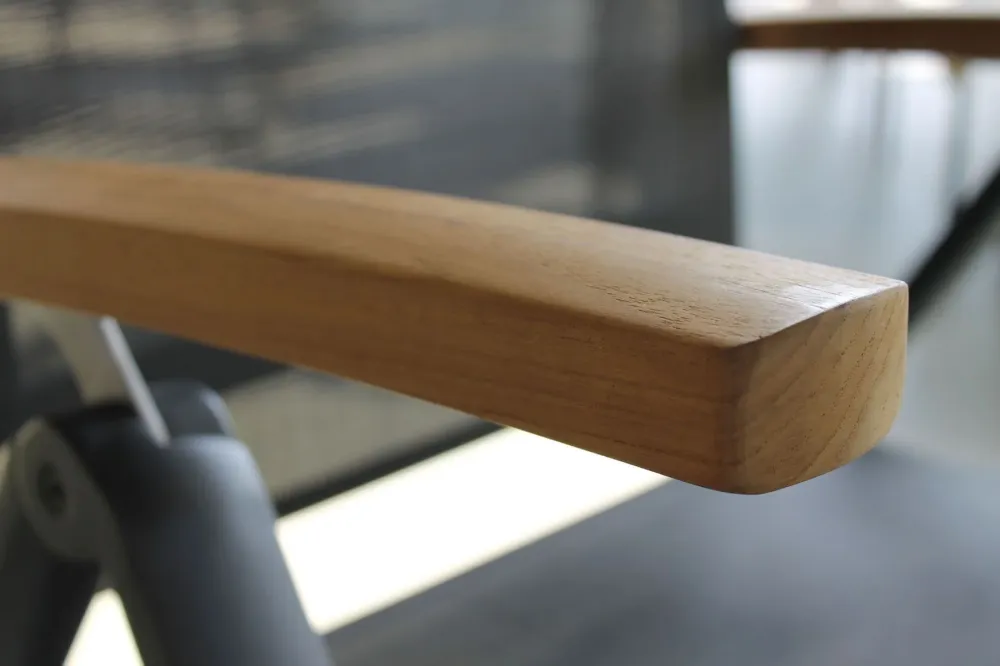 2x poltrona pieghevole Cavalese, alluminio verniciato polvere, tessuto traspirante - teak/antracite