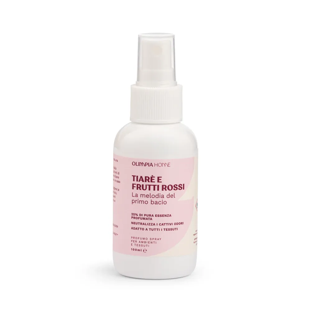 Profumo spray per tessuti Tiarè e Frutti Rossi ml.100