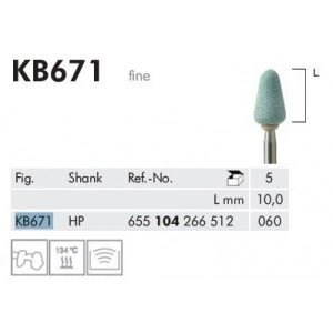 Punte abrasive verdi K+B 671 5pz Meisinger