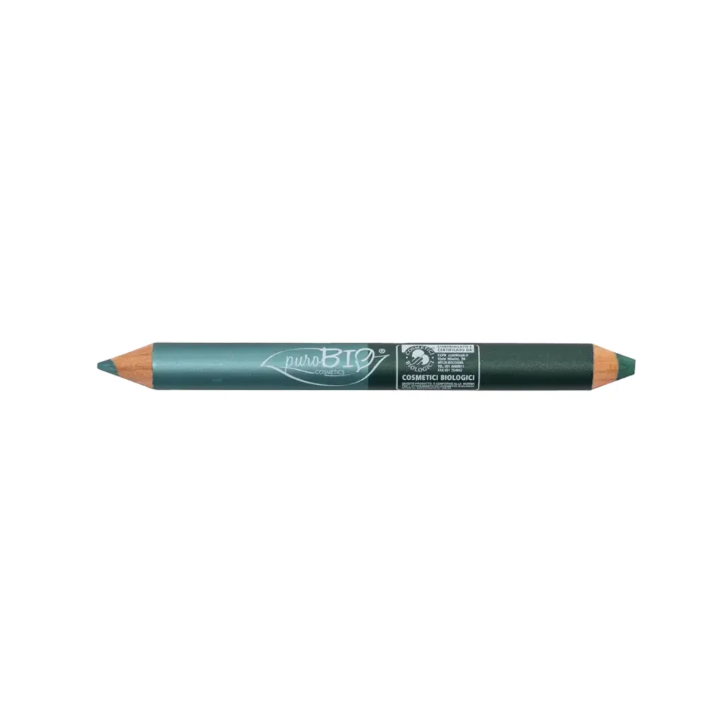 PURO BIO - Matitone duo occhi kajal ottanio + ombretto verde smeraldo