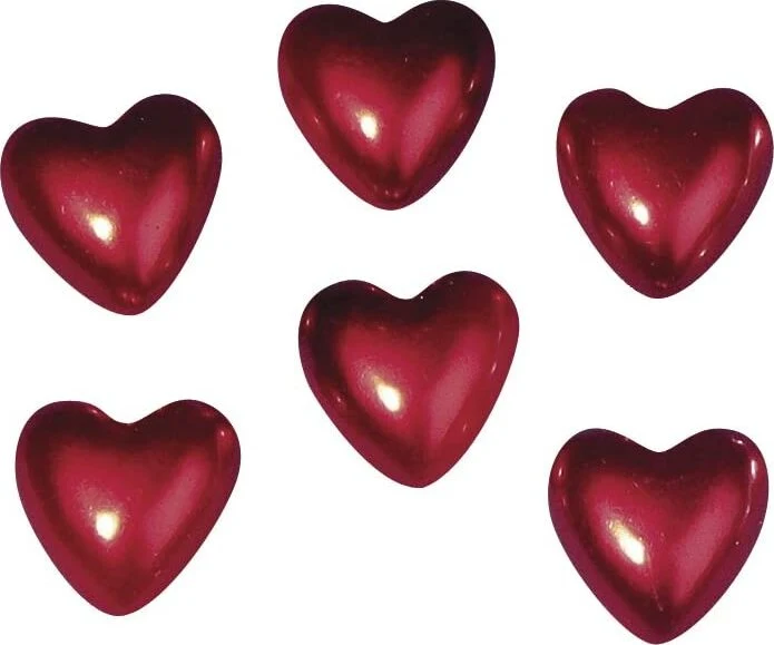 RAYHER - 6 PEZZI - CUORI DI PLASTICA ROSSI 2,5CM