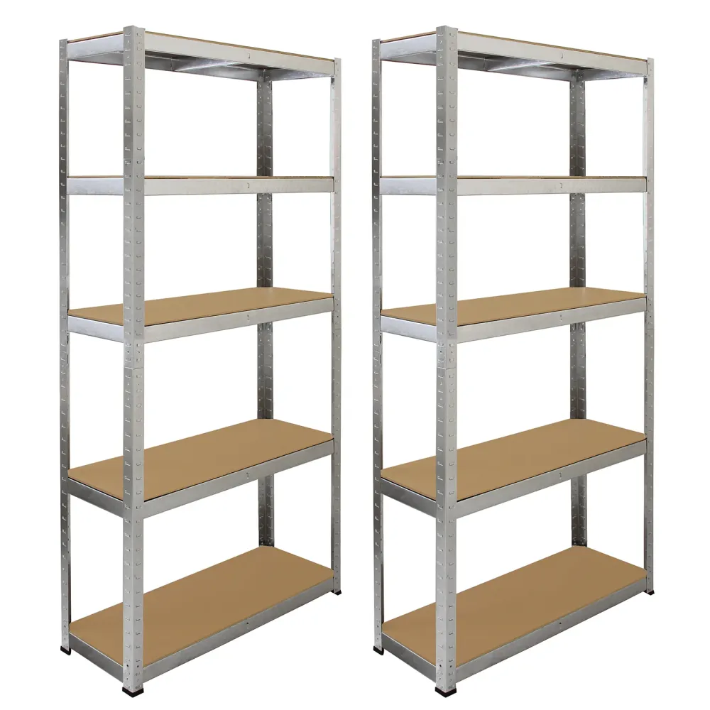 2 Scaffali Galwix Acciaio Senza Bulloni Grigi 90cm