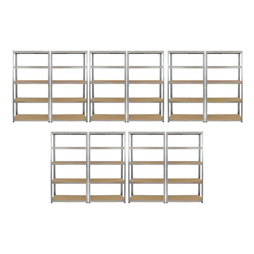 10 Scaffali Galwix Acciaio Senza Bulloni Grigi 90cm