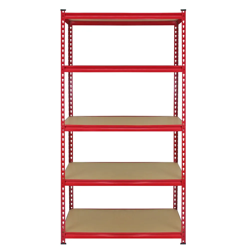 3 Scaffali Z-Rax Acciaio Senza Bulloni Rossi 90cm