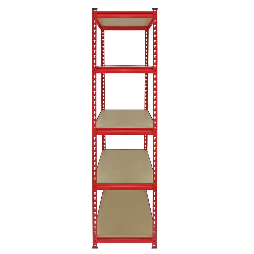 3 Scaffali Z-Rax Acciaio Senza Bulloni Rossi 90cm