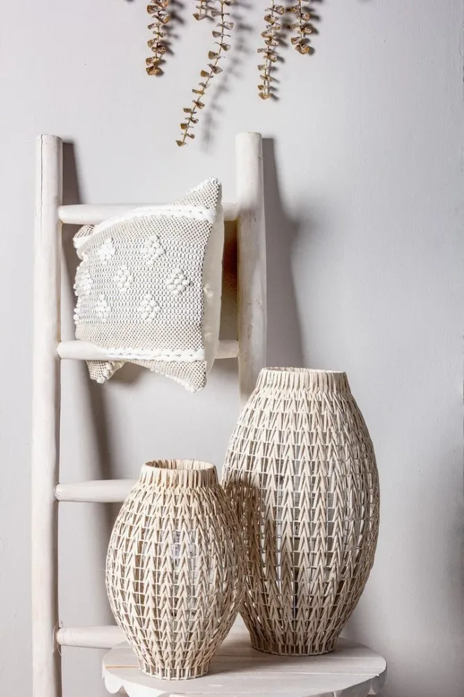 Scala decorativa "Sahel" struttura rami di teak per arredamento