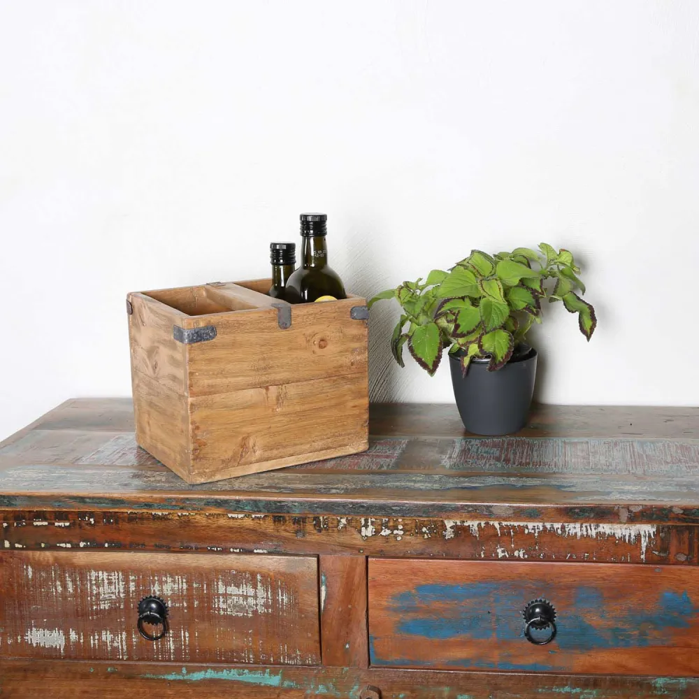 Scatola legno di teak Enzo set da 3
