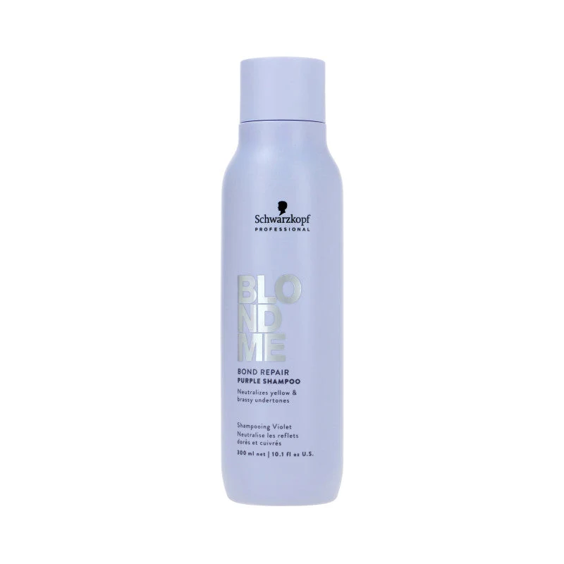 SCHWARZKOPF BLONDME BOND REPAIR PURPLE Shampoo neutralizzante per capelli grigi e biondi 300 ml