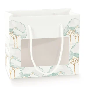 Scotton - Shopper Cordino Intrecci Alberi Verdi 10pz - 19,5x9,5x17