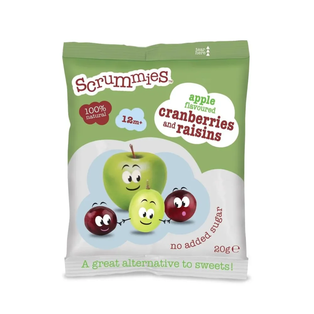 Scrummies Gusto Mela Mirtilli Rossi E Uvetta 12 mesi+ 20g
