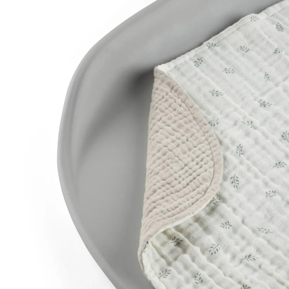 Sebra Cuscini fasciatoio mussola Sophora Leaves/Seabreeze Beige confezione da 2 pz.