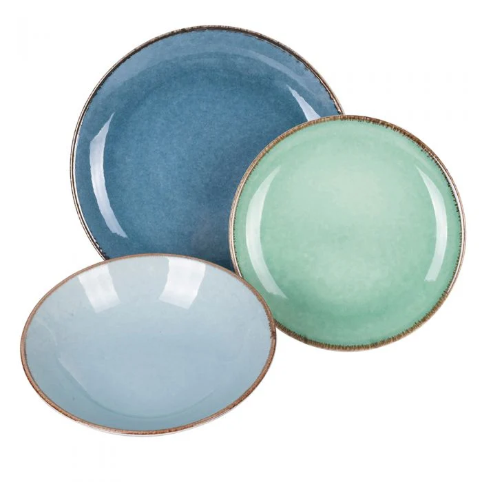 Servizio piatti 18 pezzi soft porcelain, Fiji