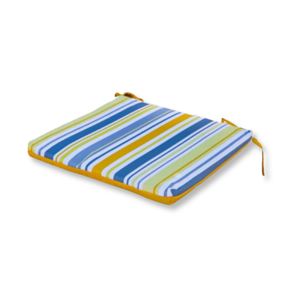 Set di 4 Cuscini per Sedia 35x35 Motif Righe Solaires - Comfort & Déco (Avec Attaches)