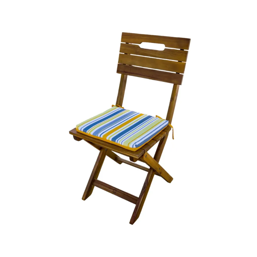 Set di 4 Cuscini per Sedia 35x35 Motif Righe Solaires - Comfort & Déco (Avec Attaches)