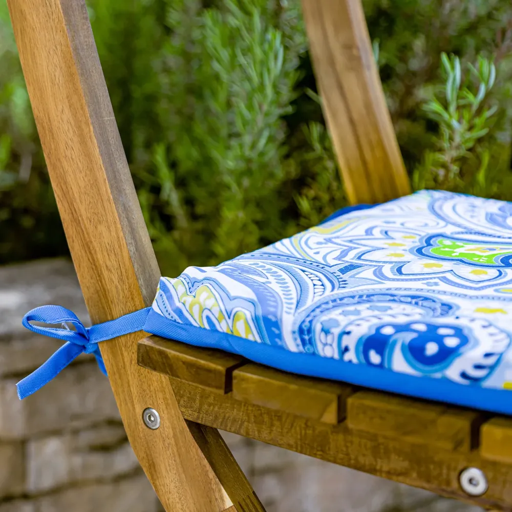 Set di 4 Cuscini per Sedia 35x35 Motivo Arabesco - Comfort & Déco (Avec Attaches)