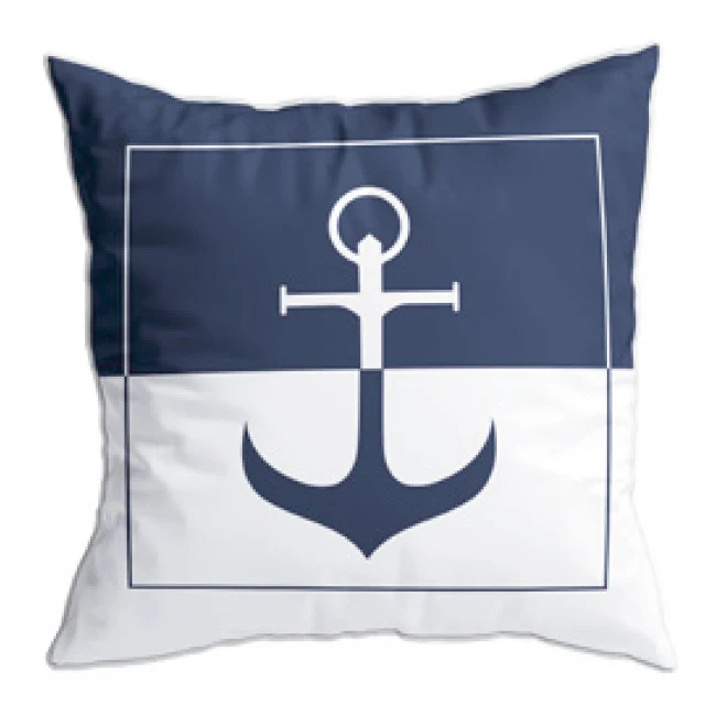 Set 2 Cuscini Santorini Ancora Blu 40X40