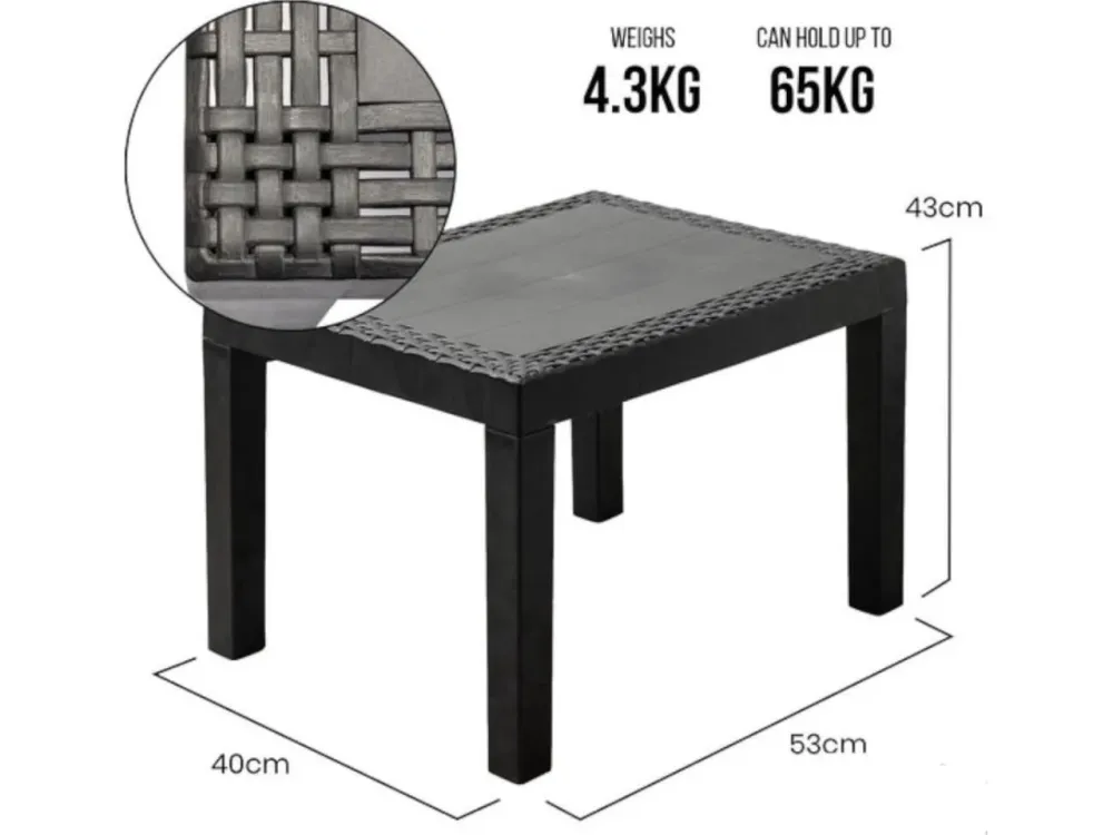 Set forest 2 poltrone 1 tavolino antracite con cuscini
