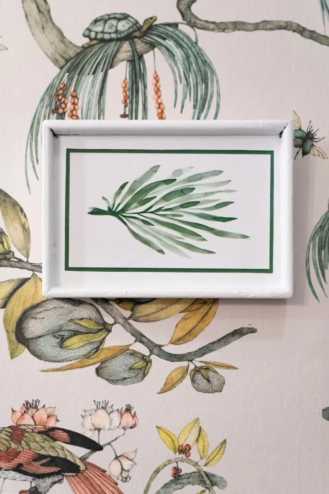 Set di 4 Quadri con Design Foglie Verdi