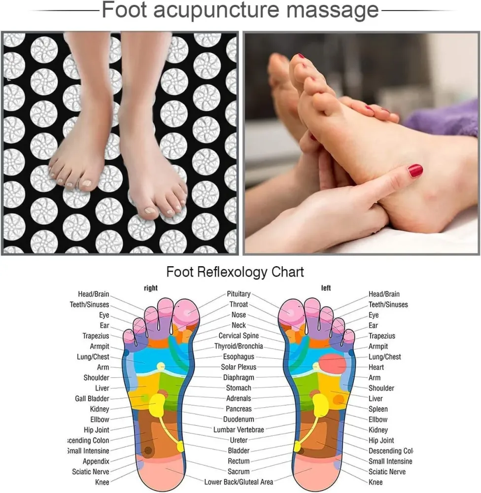 Set Tappetino Agopressione,Stuoie per il di Agopuntura,Tappetino per Agopressione e Massaggi